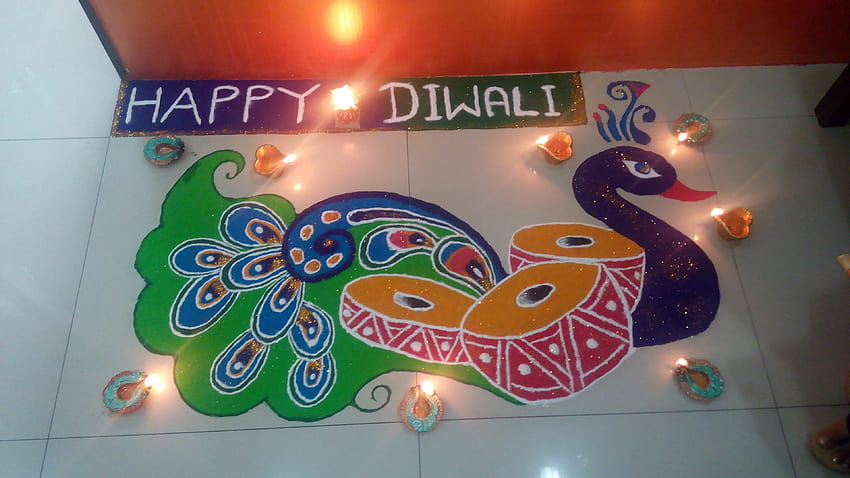 Diwali Rangoli Tasarımı HD duvar kağıdı