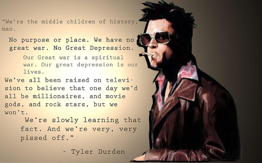 Tyler Durden Fight Club 名言, ファイト クラブ タイラー ダーデン 高画質の壁紙