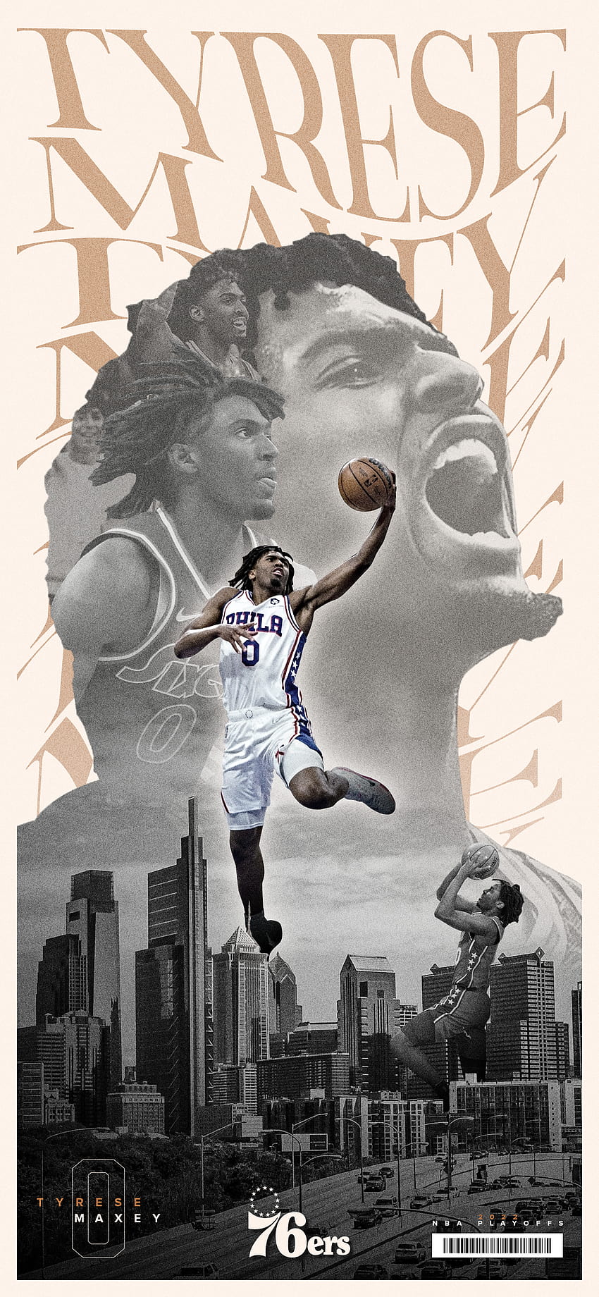 Tyrese Maxey I messed around with today. Just thought I'd share. : r/sixers HD phone wallpaper