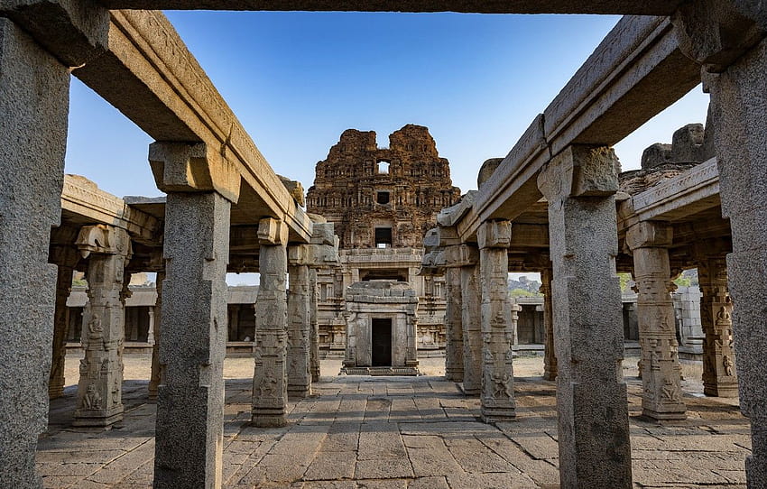 India, Karnataka, Hampi, Achyuta Raya Temple , section город HD wallpaper