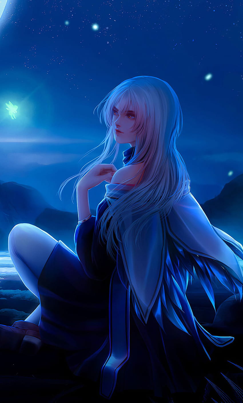 Anime Moonlight, aesthetic girl moon HD wallpaper | Pxfuel