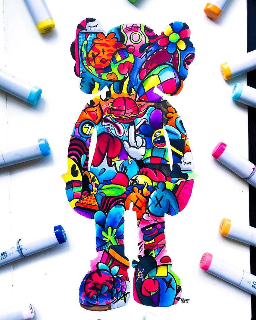 Gawx Art no Instagram: “Terminei meu doodle Kaws Companion e estou extremamente feliz com o resultado: D, sinta… Papel de parede de celular HD