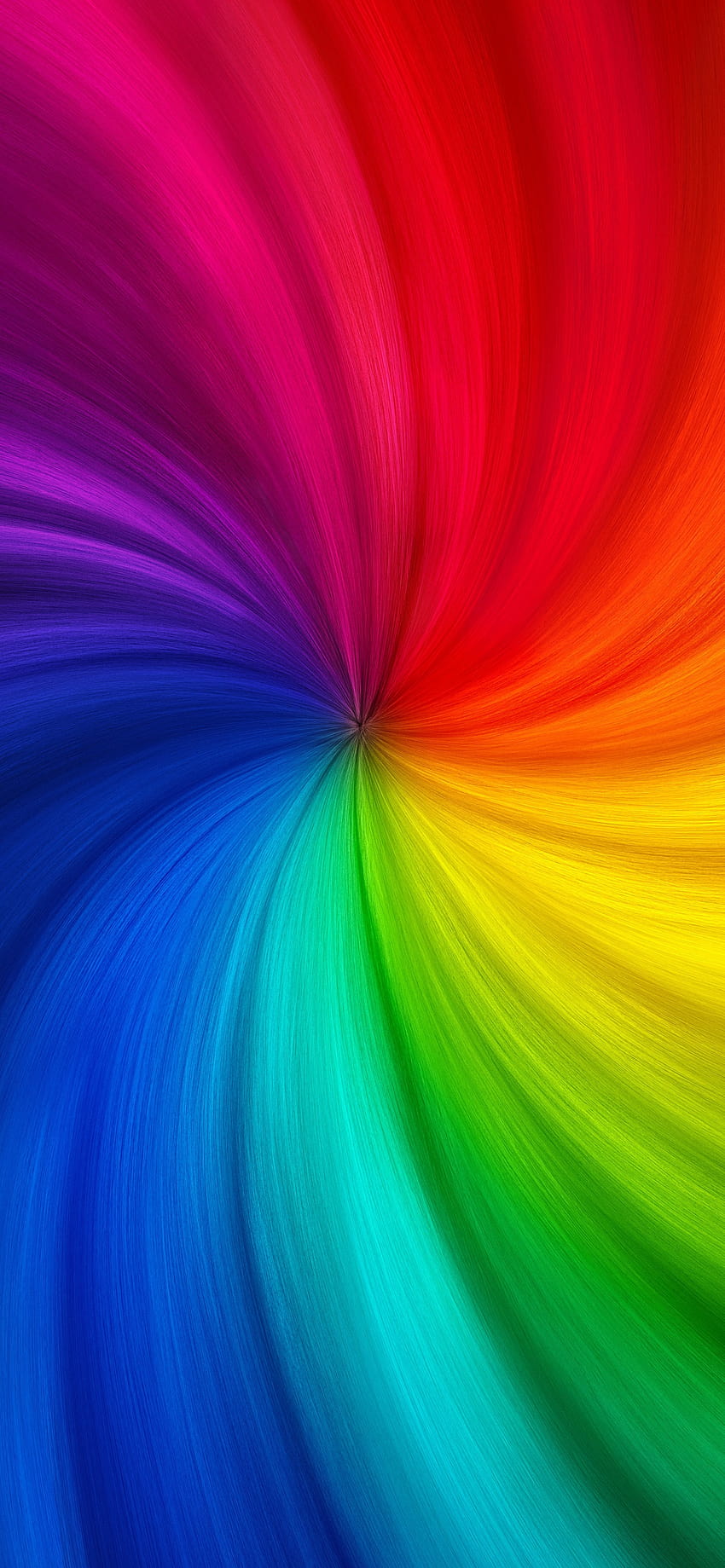 Vortice, colorato, colori arcobaleno, multicolore, astratto, vortice arcobaleno Sfondo del telefono HD