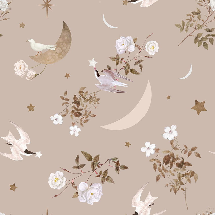Birds In The Night Sky Sample, gold rose bird HD phone wallpaper