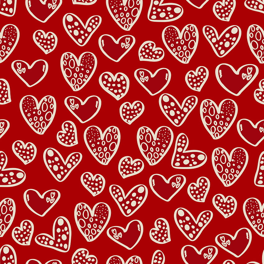 vector seamless pattern of hearts with Valentine's Day 14 February. Backgrounds for invitations, wrapping paper and scrapbooking 4266262 Vector Art at Vecteezy, valentines day pattern HD phone wallpaper