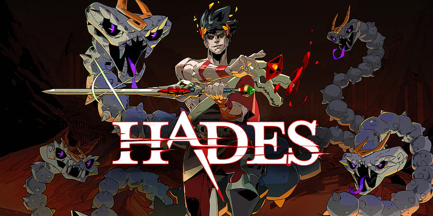: Gra Hades, Video Game Art, gry wideo, sztuka cyfrowa, grafika, Gry Supergiant, mitologia grecka, miecz, broń, Zagreus Hades, postacie z gier wideo 2000x1000 Tapeta HD