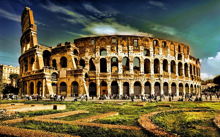 Wonder Colosseum Amphitheatre in Rome Italy HD wallpaper