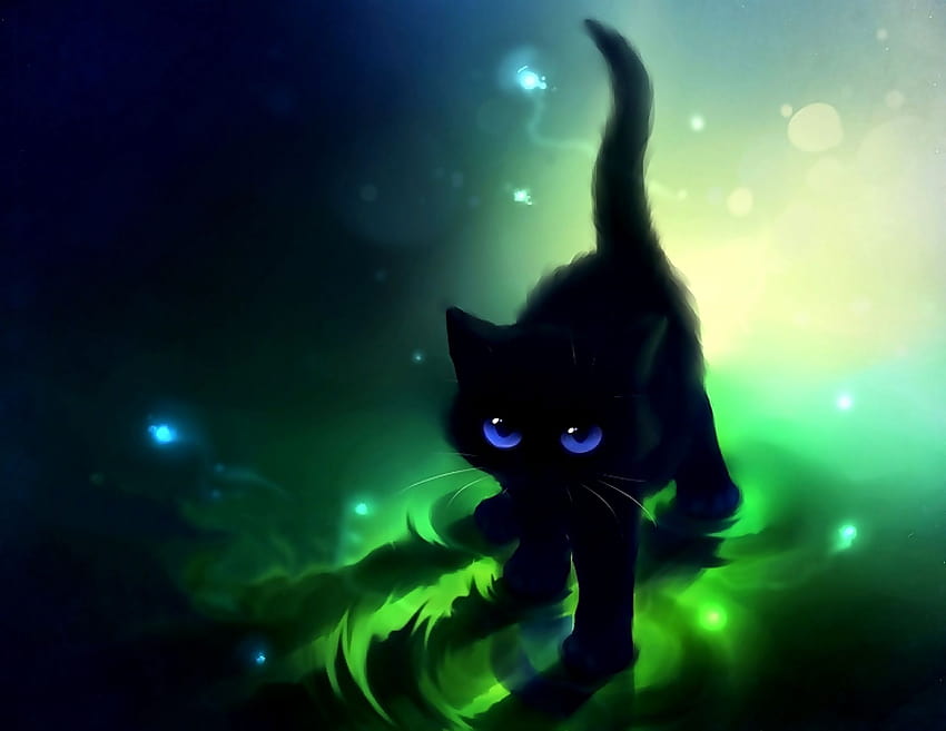 Aesthetic Black Cat, cat pfp cute HD wallpaper