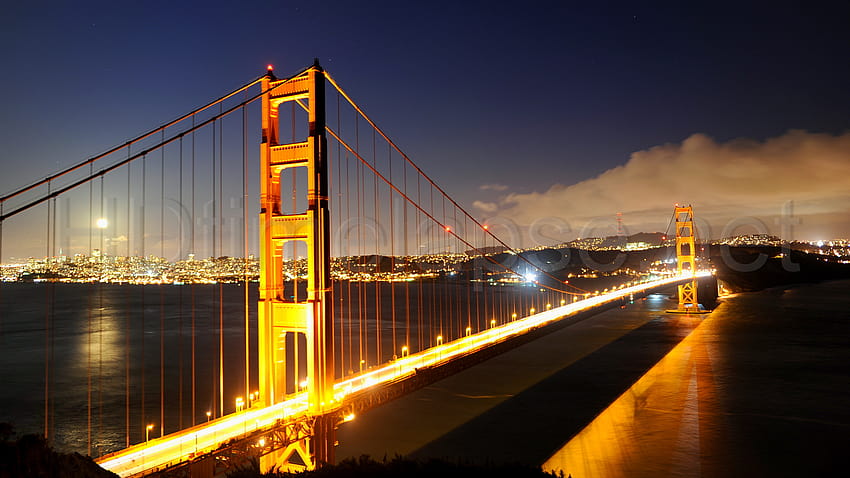 The Golden Gate Bridge Night View, golden gate bridge at night HD wallpaper