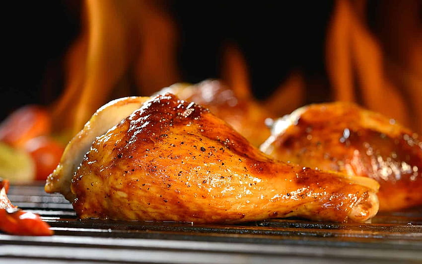 Another good reason to fire up the BBQ, grilled chicken HD wallpaper