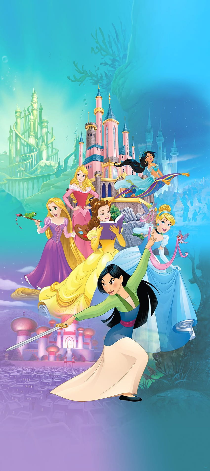 จิตรกรรมฝาผนัง Disney Princess พรีเมี่ยม ออโรร่า เจ้าหญิงแห่งอีกมิติ วอลล์เปเปอร์โทรศัพท์ HD