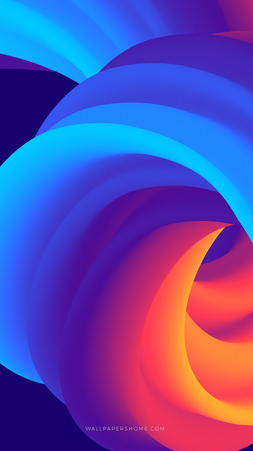 abstrait, 3D, coloré, , OS, motif 3d abstrait jaune violet et bleu Fond d'écran de téléphone HD