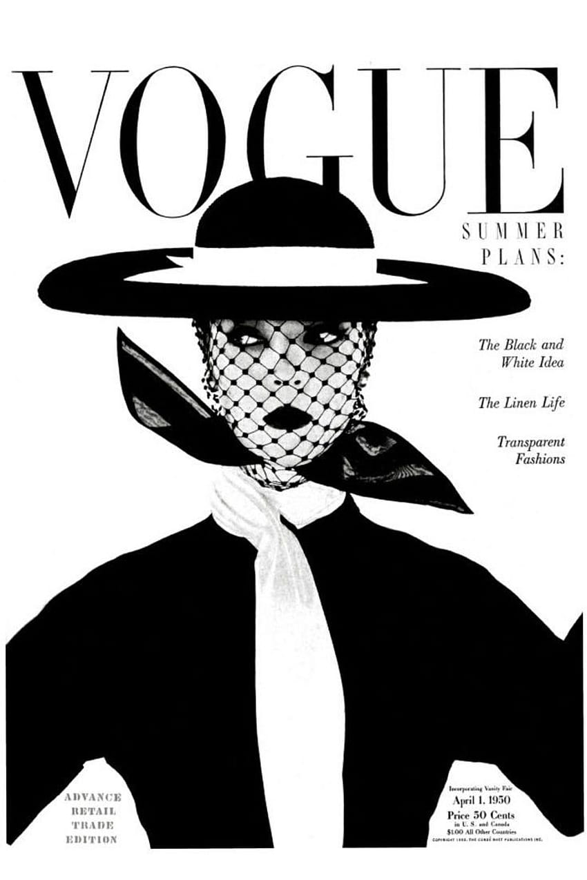Iphone ファッション マガジン Vogue Black And White Classic ... 背景, ヴォーグ マガジン HD電話の壁紙