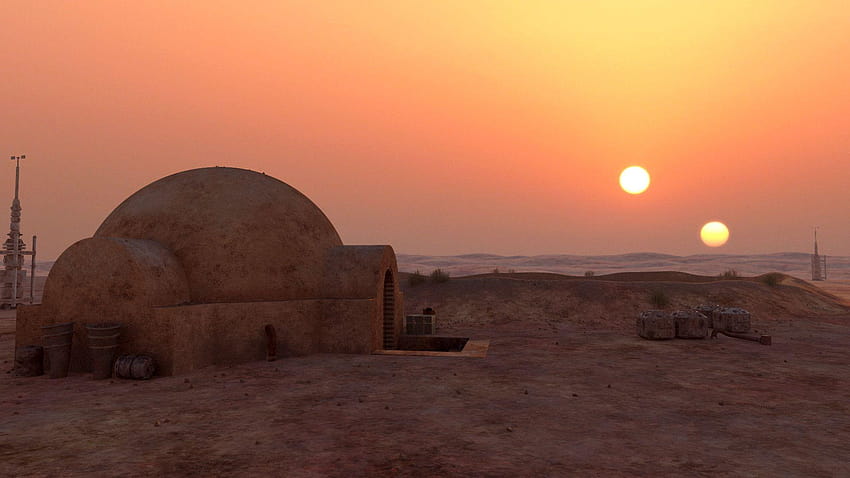 of Tatooine Moons HD wallpaper