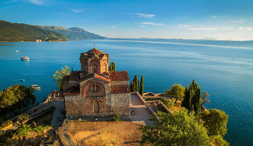 North Macedonia Is Spiritual Lake Sunsets HD wallpaper
