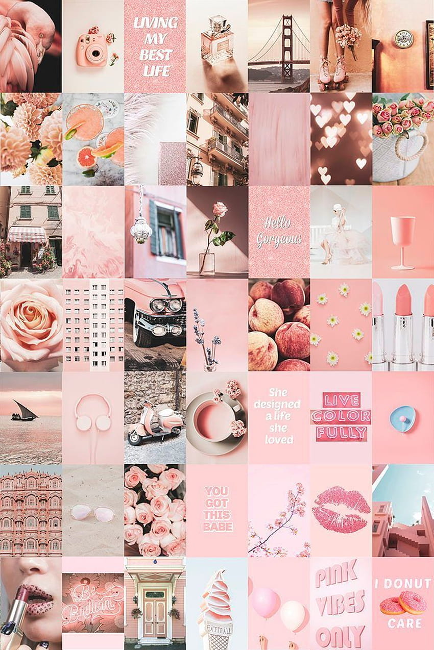 Pin on esthétique, peach collage HD phone wallpaper