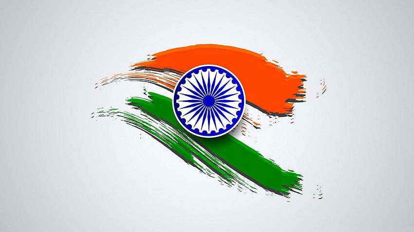 Streszczenie flagi Indii, logo flagi Indii Tapeta HD