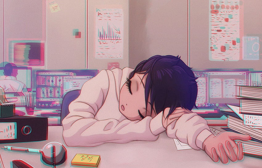 Pin On My Artworks Sleeping Anime Girl Aesthetic Hd Wallpaper Pxfuel