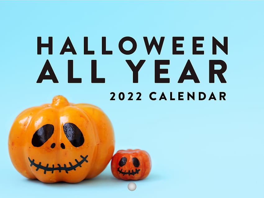 Хелоуин през цялата година 2022 Стенен календар Spooky Pumpkins Jackolantern Хелоуин календар Голям 18-месечен календар Месечен пълноцветен дебел хартиен лист, сгънат, готов за окачване Планер, дневен ред 18x12 инча HD тапет