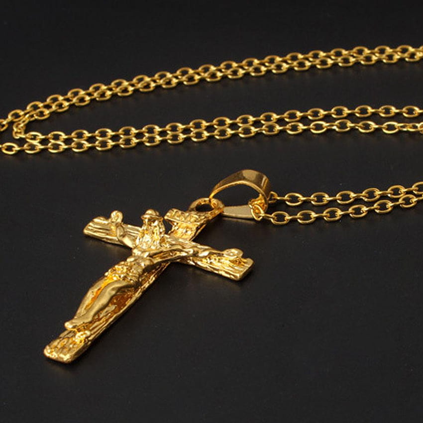 Cross INRI Crucifix Jesus Piece Pendant & Necklace Stainless Steel HD ...