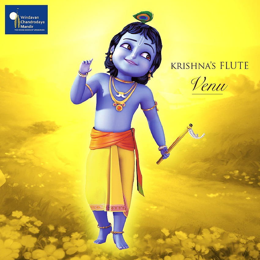 Krishnas Flöte verzaubert das gesamte Universum. Von den Halbgöttern in den höheren Planetensystemen bis zu den Kühen, Rehen und …, Krishna Aur Kans HD-Handy-Hintergrundbild