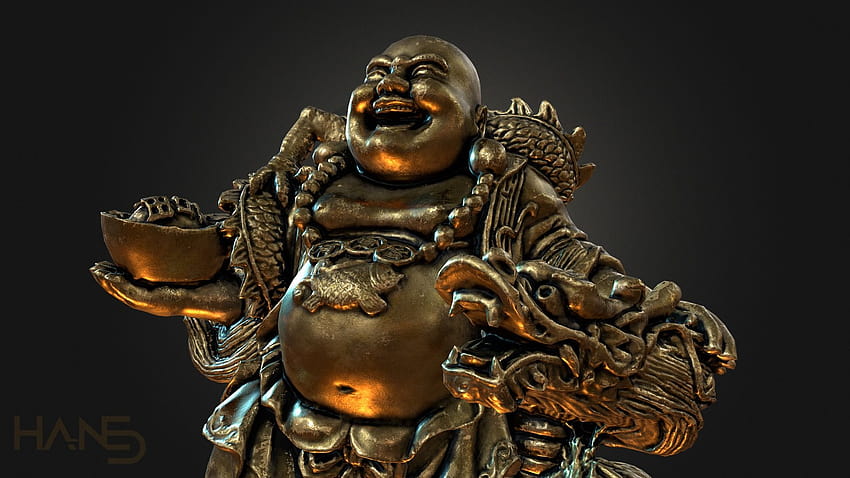 Laughing Buddha and his Dragon, laughing buddha pc HD wallpaper