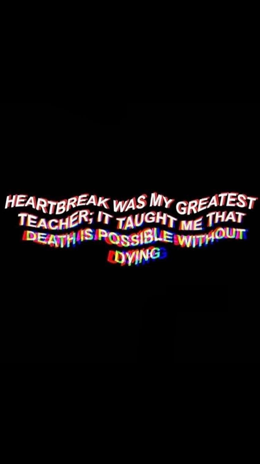 Broken Heart Aesthetic Zitate gepostet von Zoey Tremblay, Depression gebrochene Ästhetik HD-Handy-Hintergrundbild
