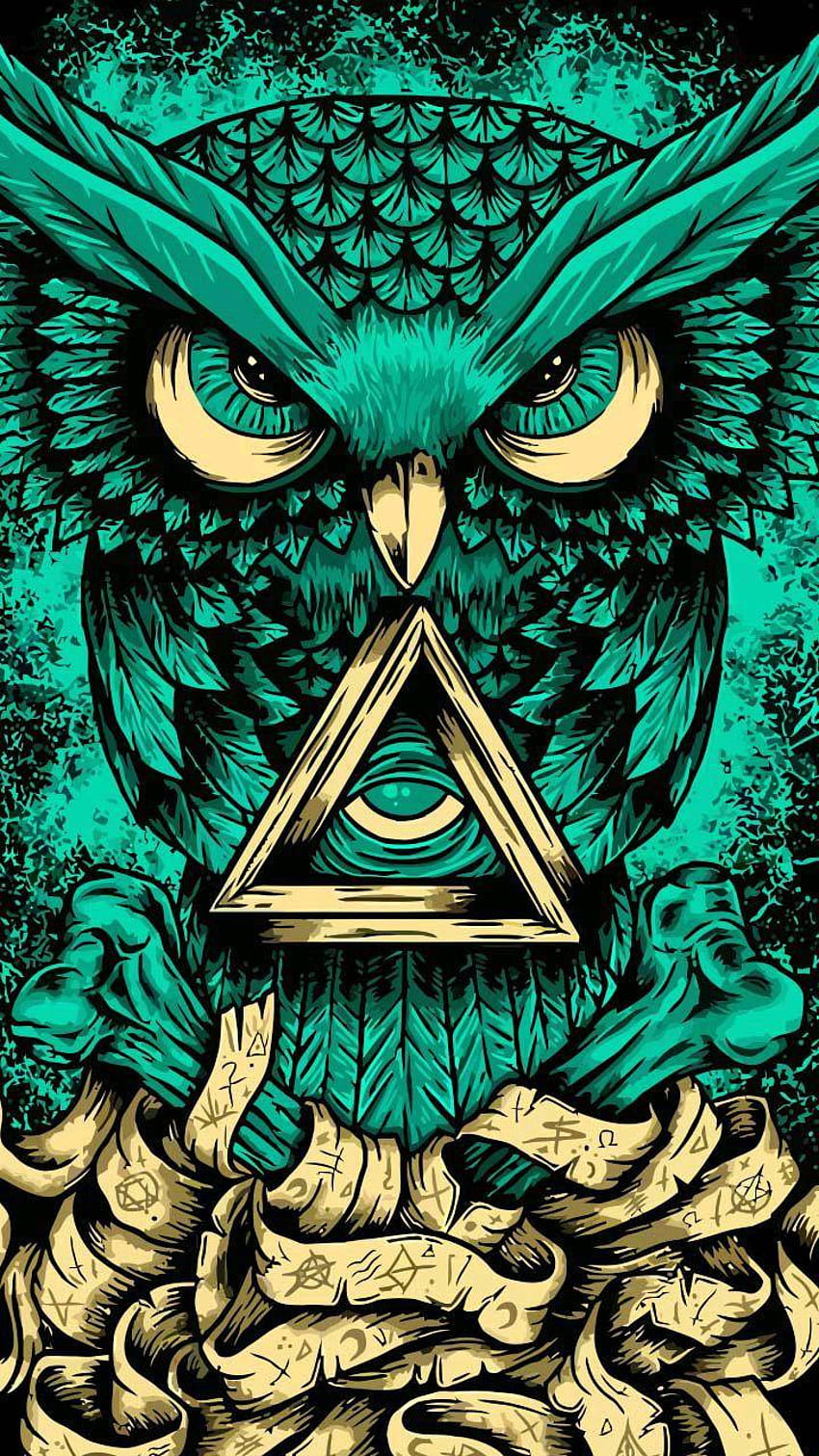 green owl HD phone wallpaper