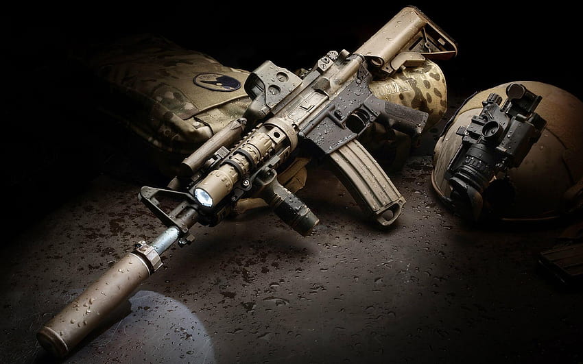 Assault rifle, gun HD wallpaper