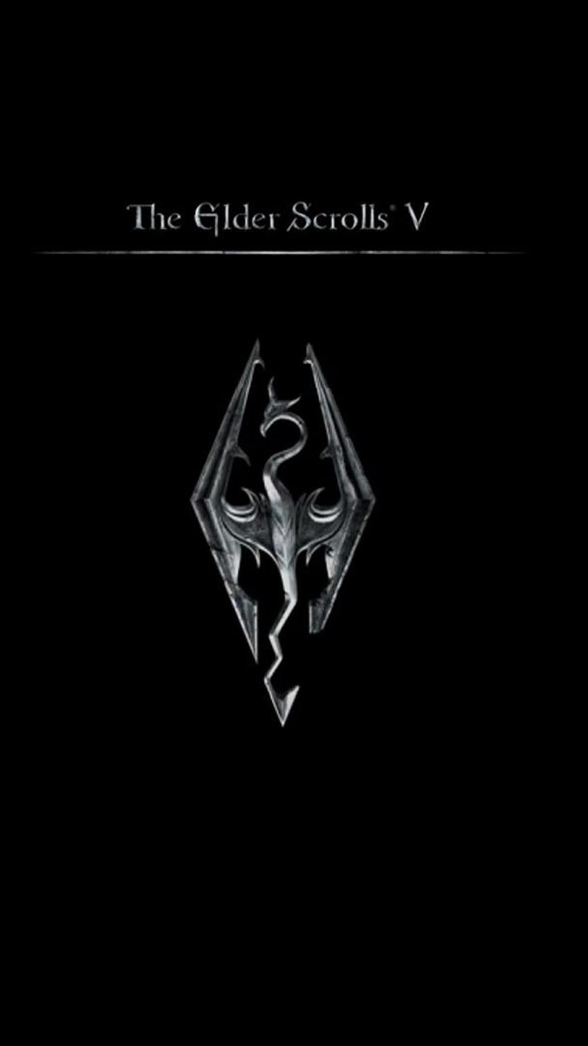 Parchemins The Elder Scrolls v skyrim logo Jeux Elder Skyrim V, skyrim mobile Fond d'écran de téléphone HD