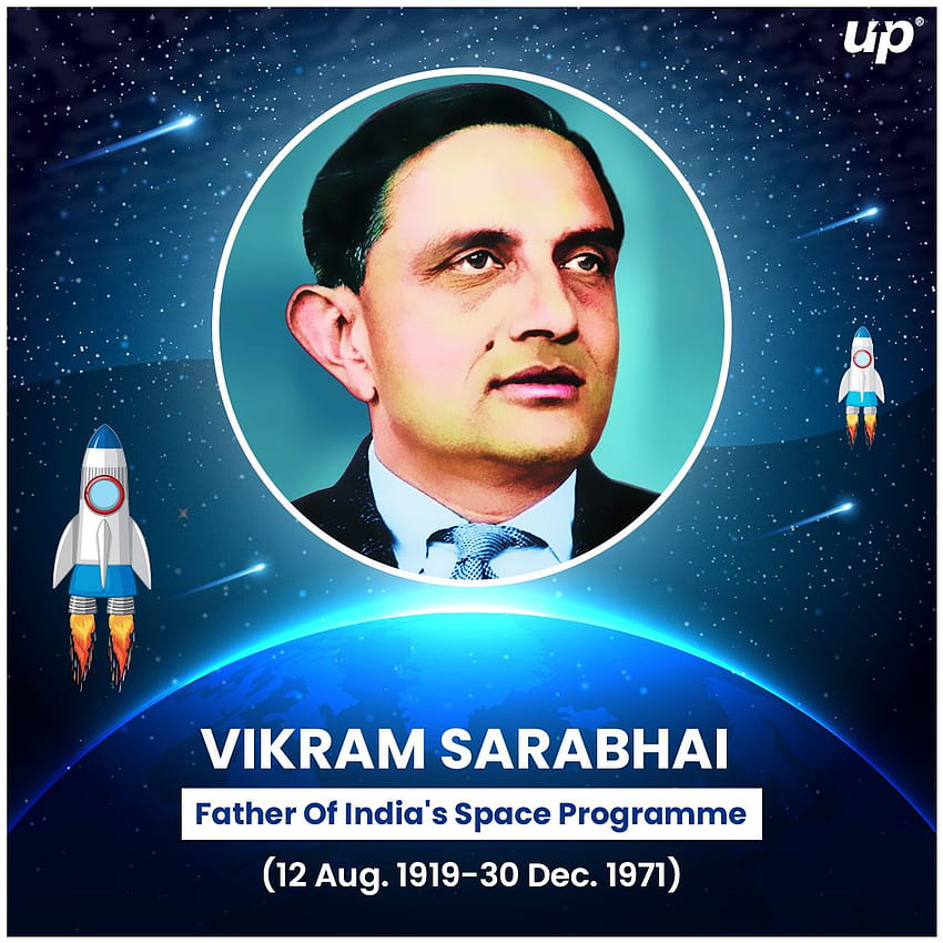 Dr. Vikram Ambalal Sarabhai, Hindistan'ın uzay programı olarak kabul edilen Hintli bir bilim adamı ve aynı zamanda mucitti, vikram sarabhai HD telefon duvar kağıdı