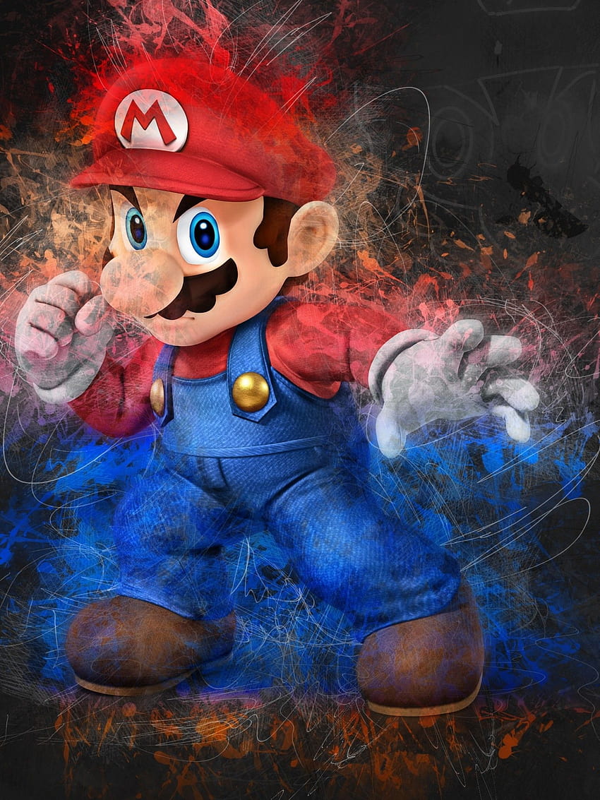 1536 x 2048 Super Mario, digitale Kunst für Apple iPad Mini, Apple iPad 3,4, iPhone Mario HD-Handy-Hintergrundbild