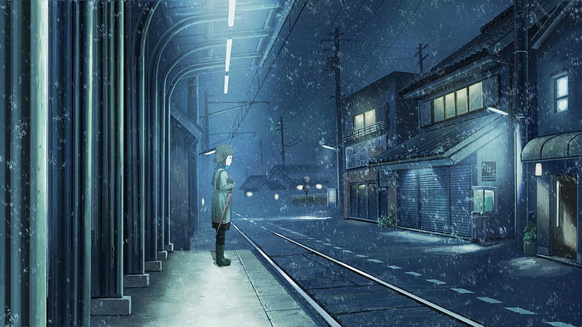 Anime city winter phone HD wallpapers  Pxfuel