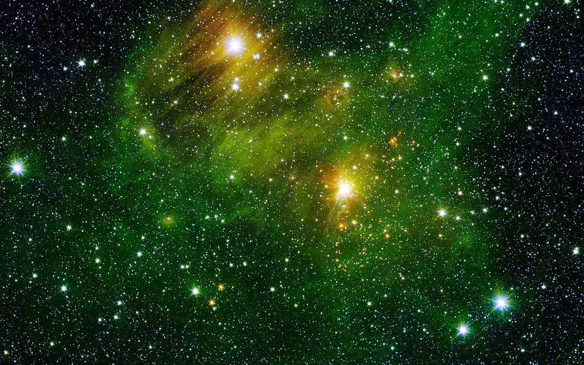 Galaksi Hijau, kosmos hijau Wallpaper HD