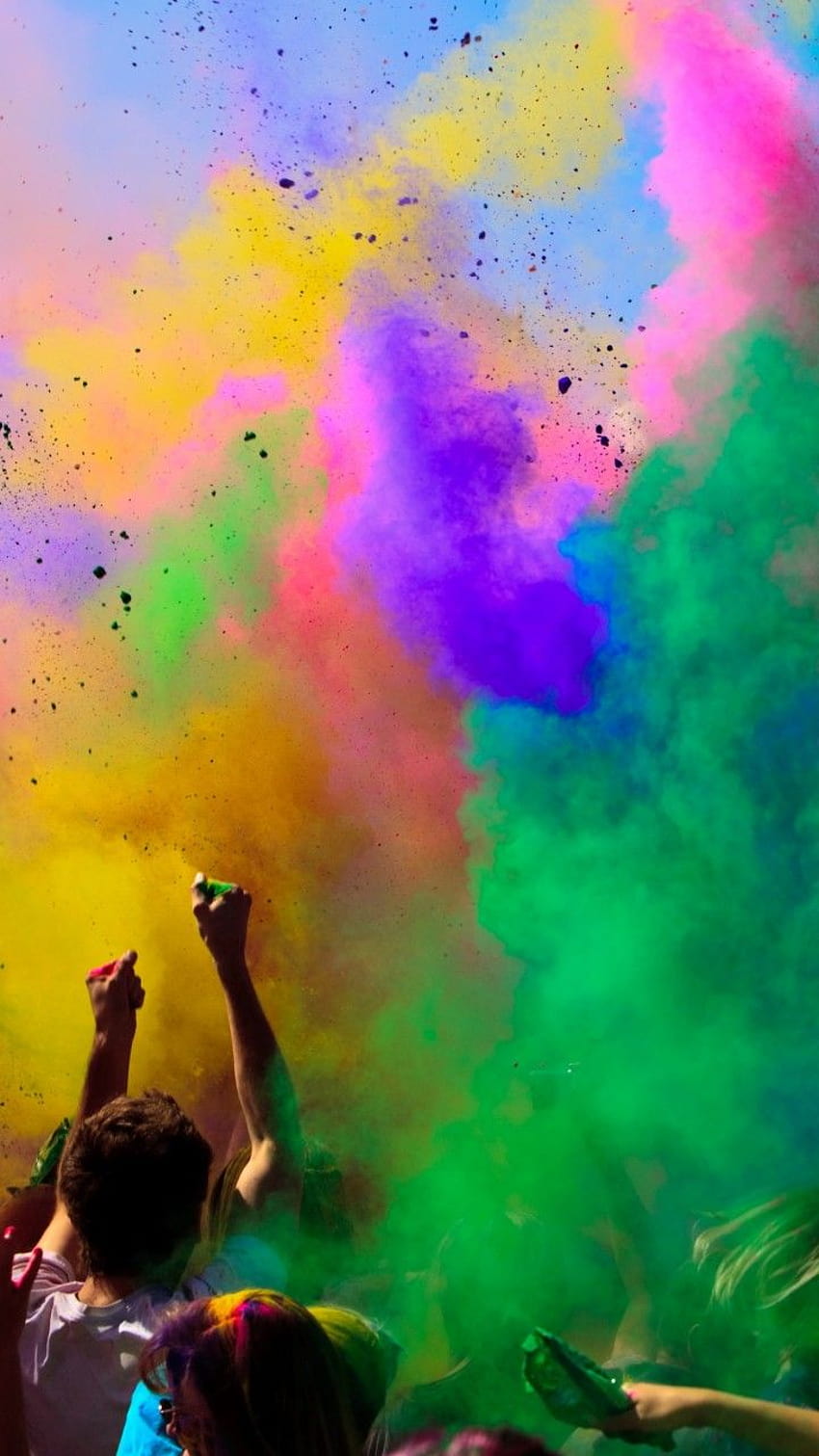 Holi Festival der Farben, indischer Feiertag, Frühling, Leben, Neumond, Holika, farbiges Pulver, Veranstaltung, Feiertage HD-Handy-Hintergrundbild