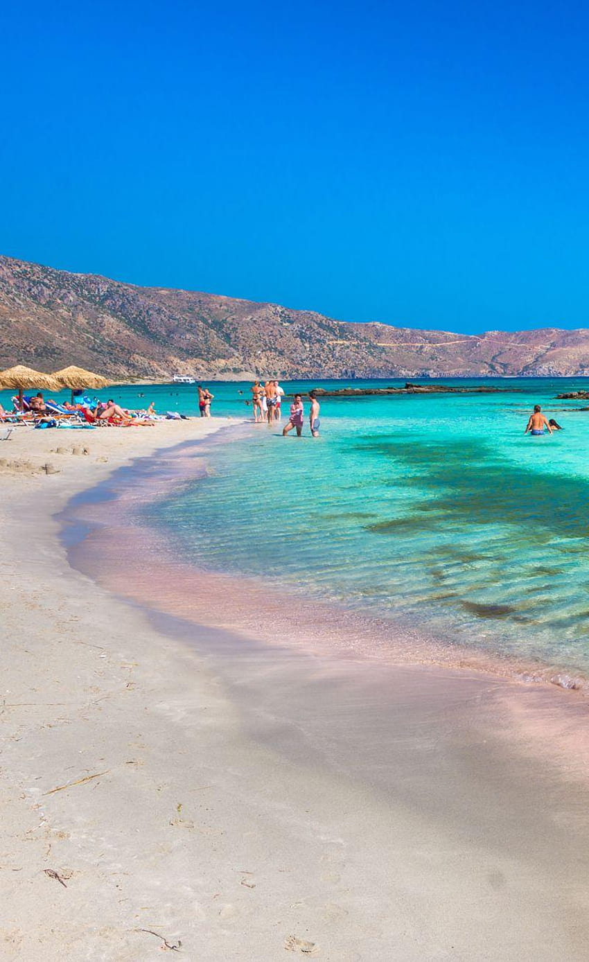 Dive in the turquoise waters of Elafonisi in Crete HD phone wallpaper