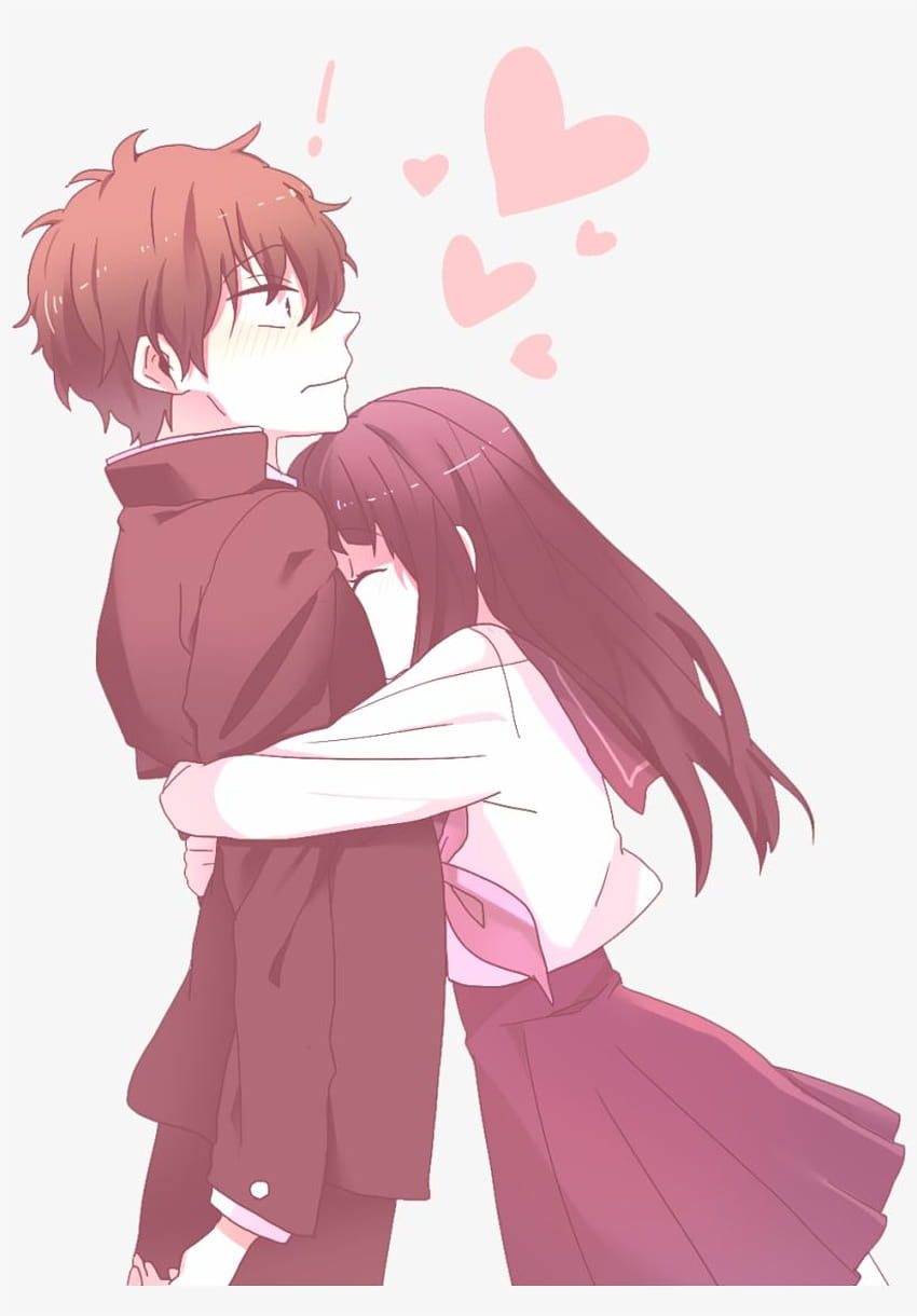 Anime Love Couple Png Transparent ...pngkit, anime girl hug boy wallpaper ponsel HD