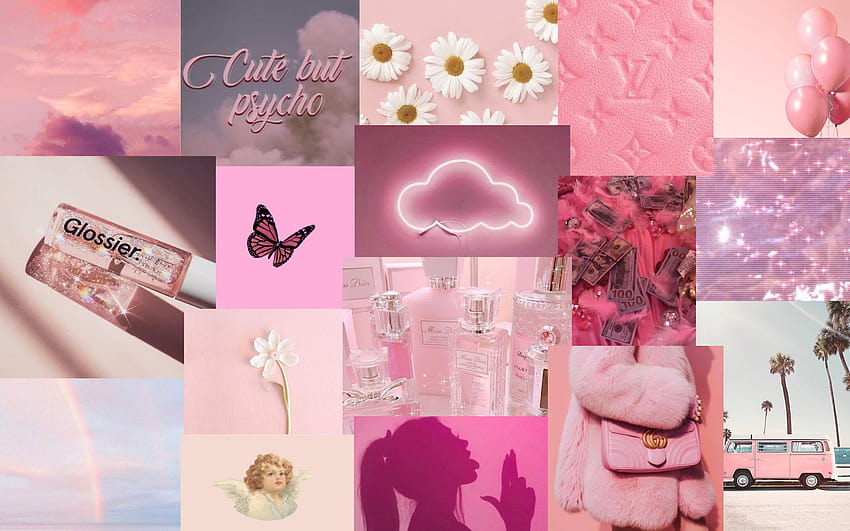 Pagina del taccuino rosa estetica, estetica del taccuino Sfondo HD