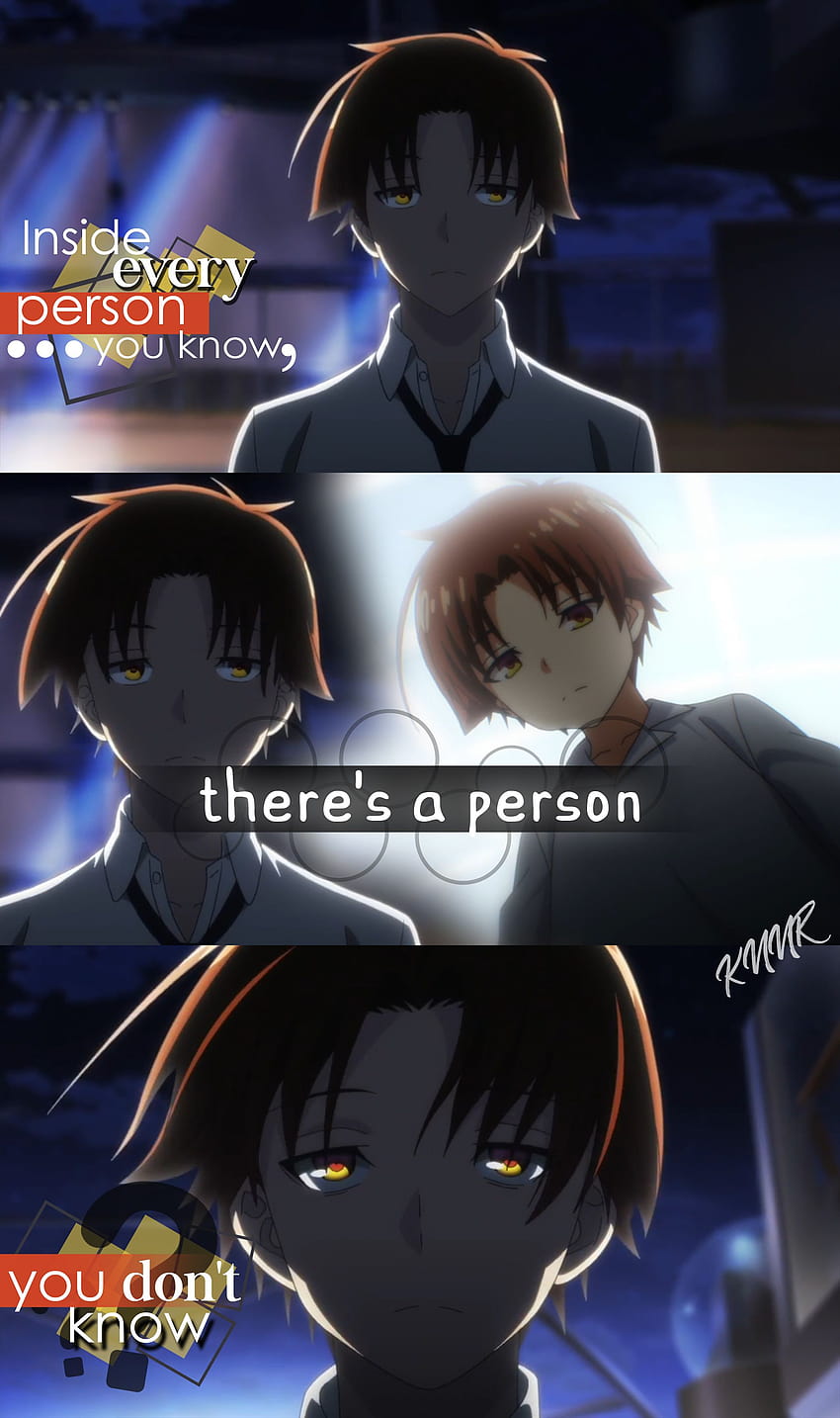 Kiyotaka Ayanokouji, anime, classroom of the elite, quotes, HD