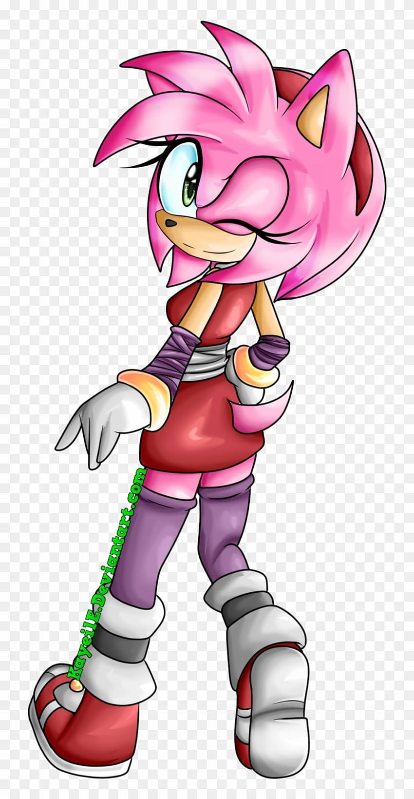 Sonic And Amy Wallpaper Possibly Containing Anime Entitled  Amy Rose As  Sonic  Free Transparent PNG Clipart Images Download