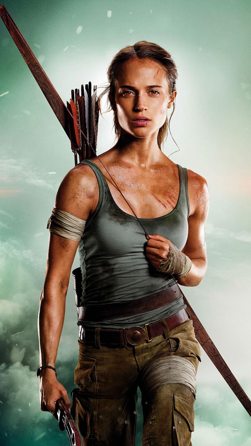 Tomb Raider Алисия Викандер Лара Крофт, android tomb raider HD тапет за телефон