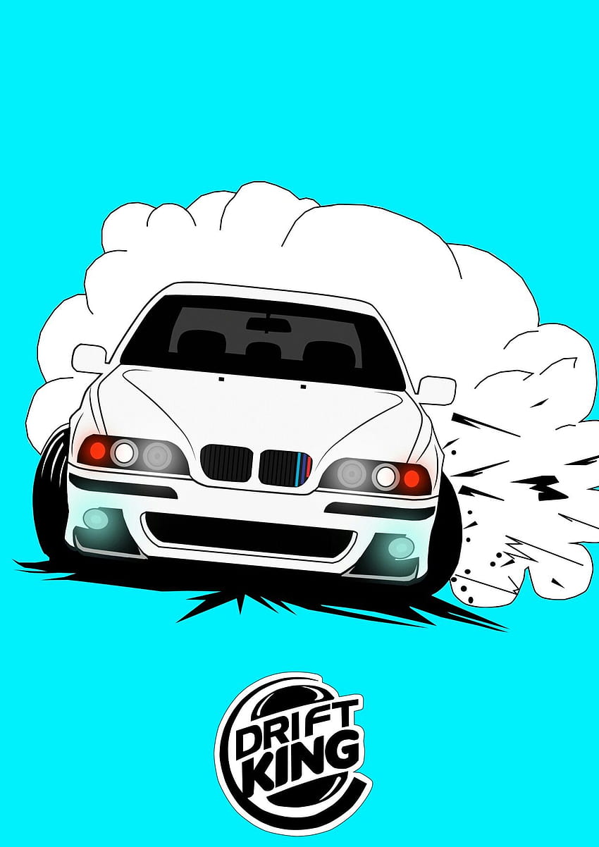 BMW E39 M5 Drift King Illustrator Kunst, bmw e39 Telefon HD-Handy-Hintergrundbild