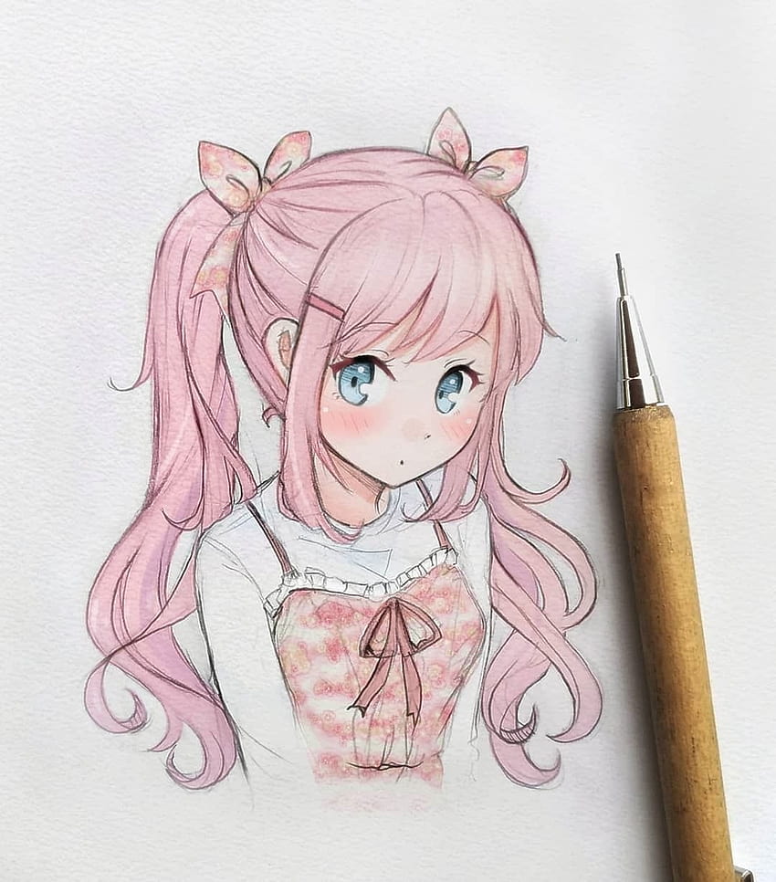 24 Super Cute Anime Girl Drawings  Beautiful Dawn Designs