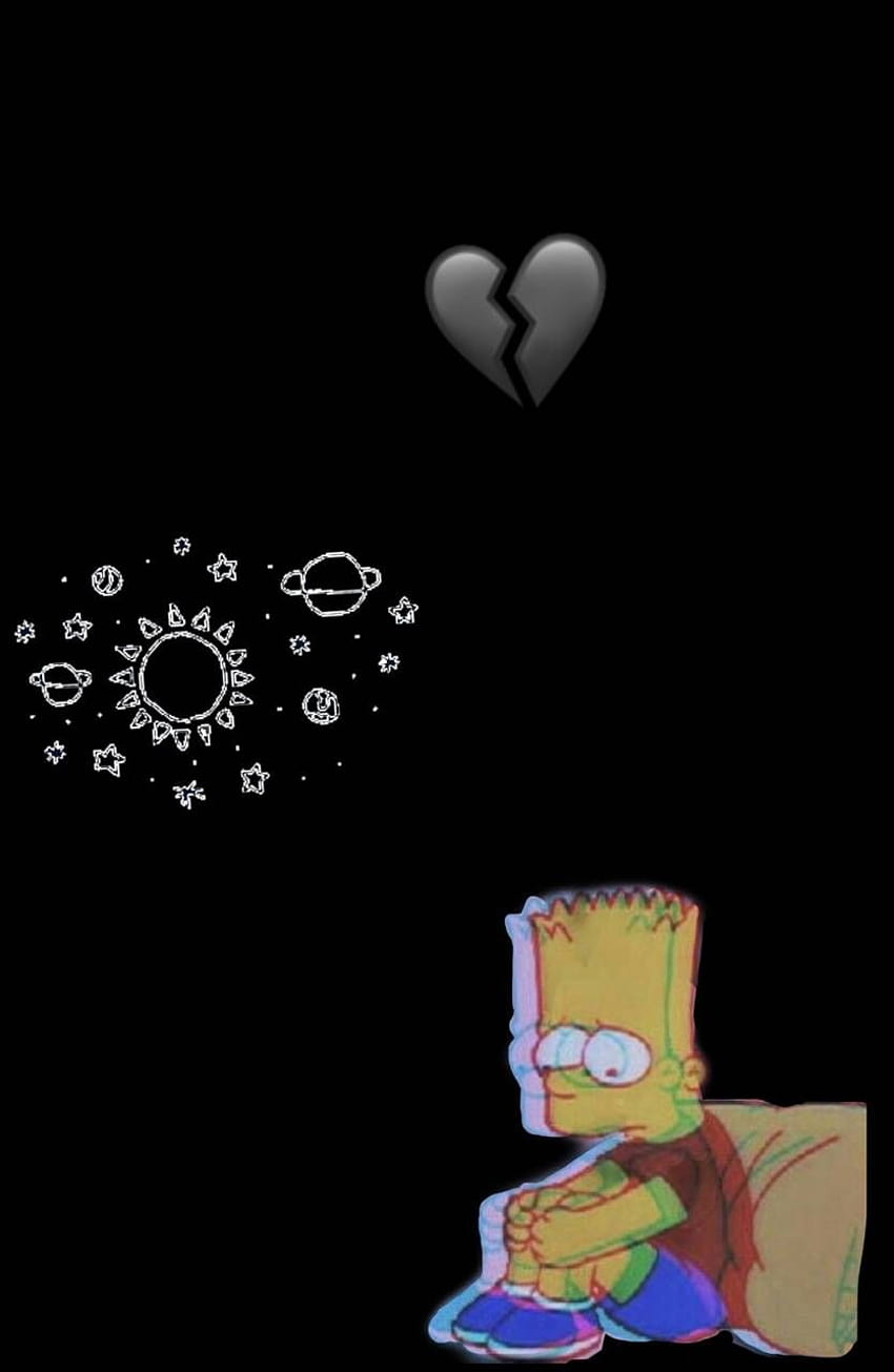 Bart triste por Brooke29elyse, Bart coração partido Papel de parede de  celular HD