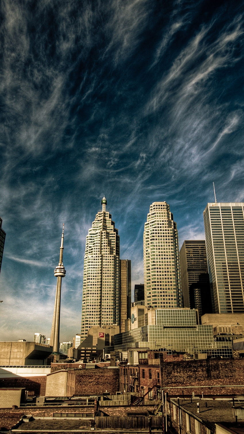 Toronto, Canada, downtown, sky, clouds, travel, vacation, booking, Architecture HD phone wallpaper