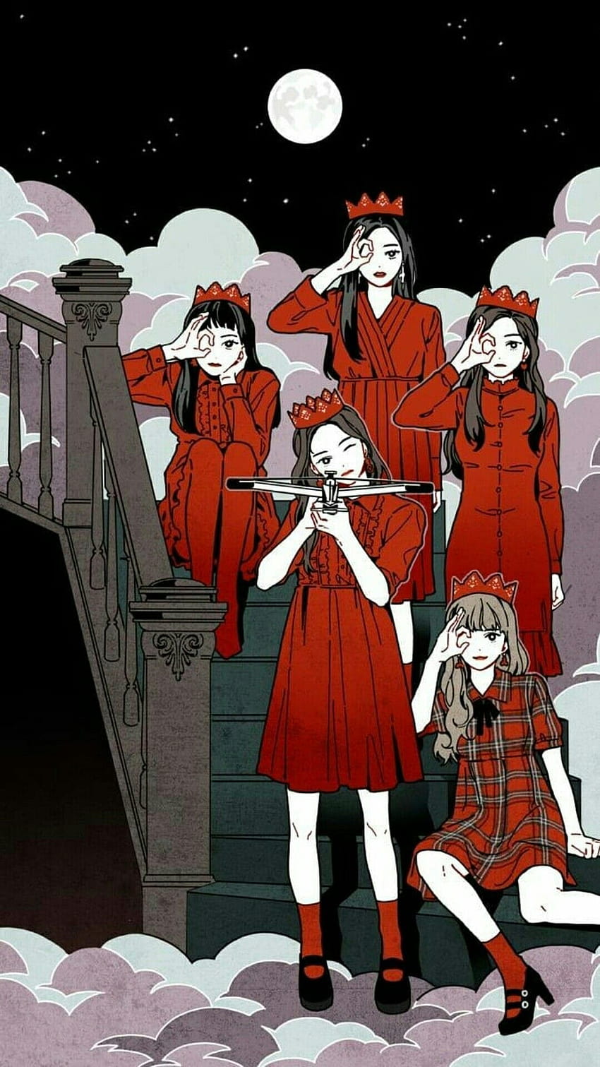 Red Velvet Anime, peek a boo de veludo vermelho Papel de parede de celular HD