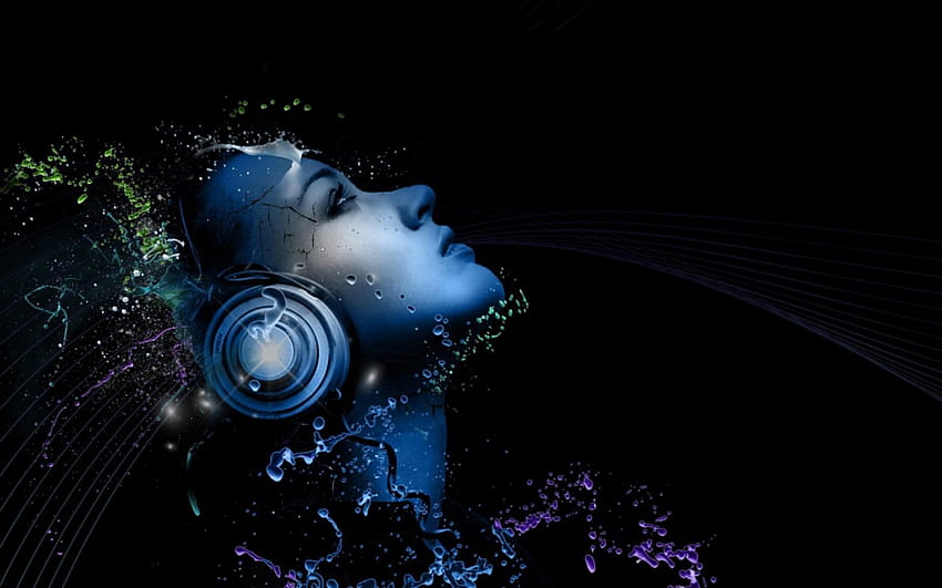 headphone ringan headphone musik gadis garis dj gadis warna 1920x1200 –, ringan dalam seni gadis Wallpaper HD