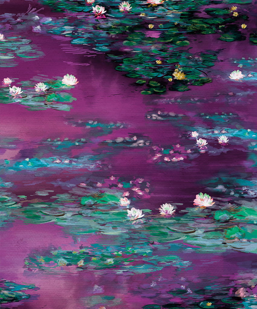 Water Lillies • Dreamy Colourful • Milton & King UK HD phone wallpaper