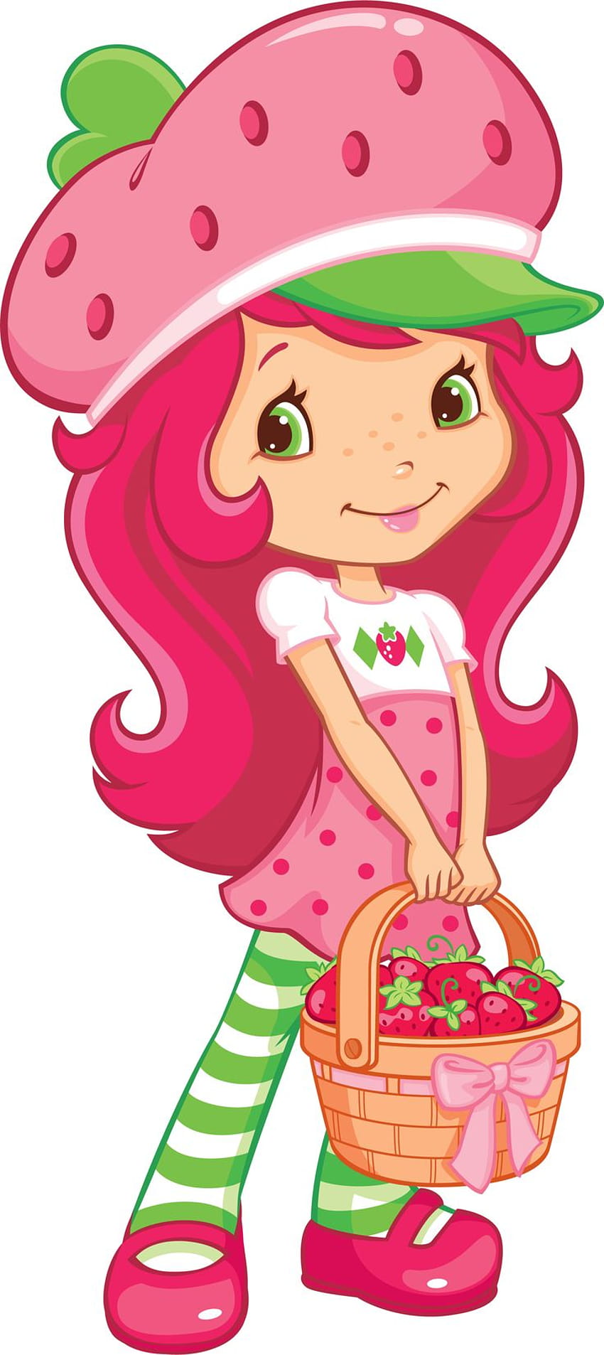 Erdbeer-Shortcake-Hintergründe, Erdbeer-Cartoon HD-Handy-Hintergrundbild