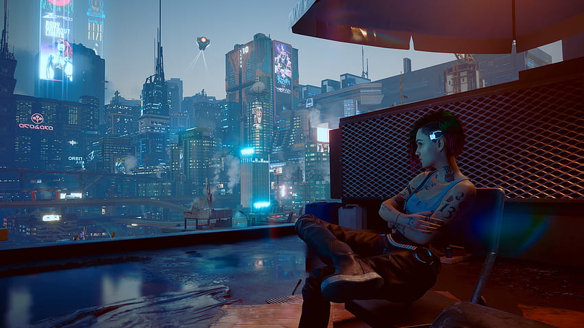 Judy et Night City : jeu cyberpunk, ville nocturne cyberpunk Fond d'écran HD